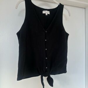 Madewell tie waist button tank